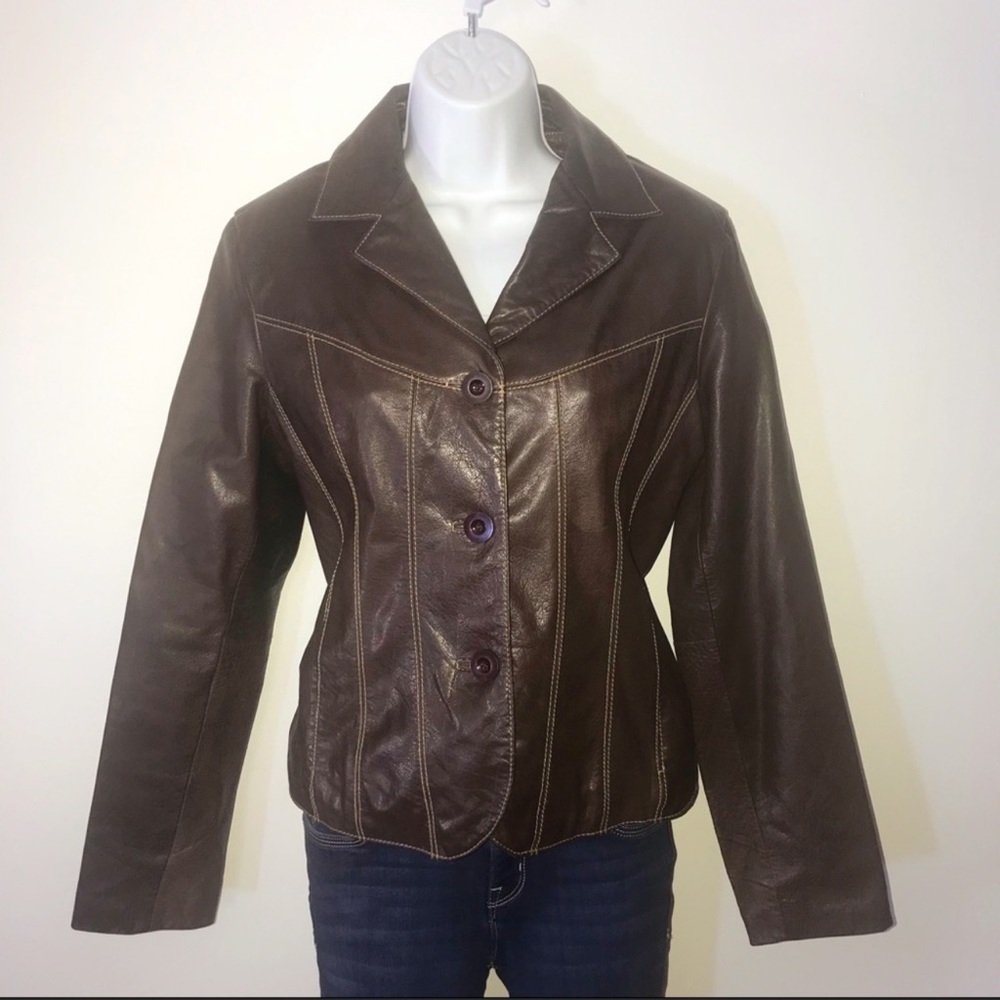 Wilson Leather Brown Leather Retro Jacket M